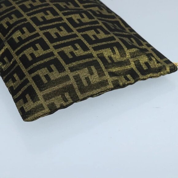 FENDI Zucca Canvas Pouch Gold Auth 102385 - Picture 8 of 15